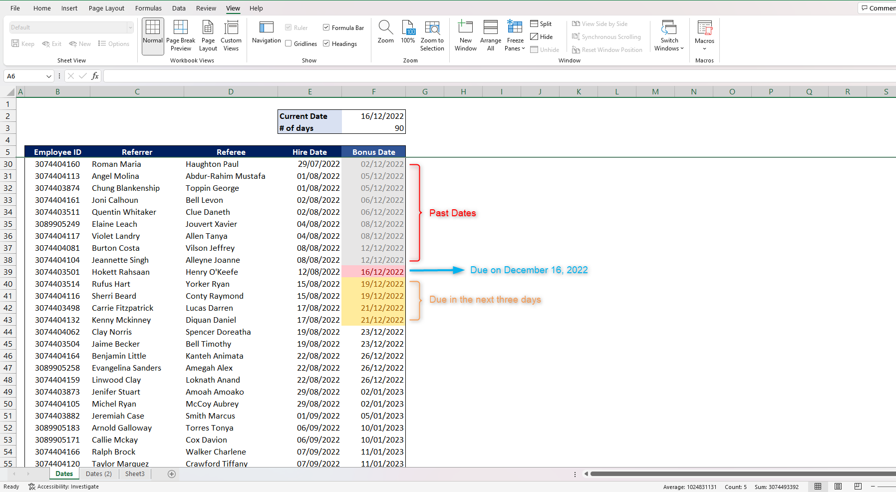 How To Calculate 90 Days Of Employment In Excel Spreadcheaters