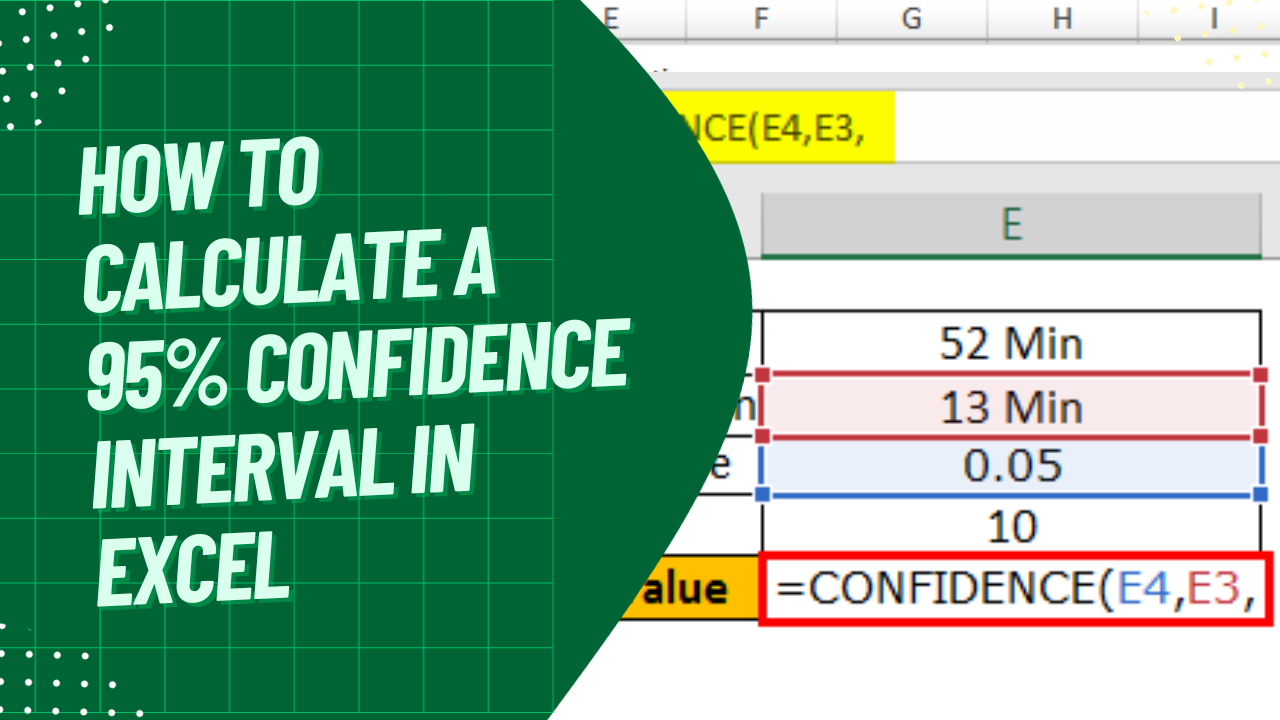 How To Calculate A 95% Confidence Interval In Excel - Earn & Excel