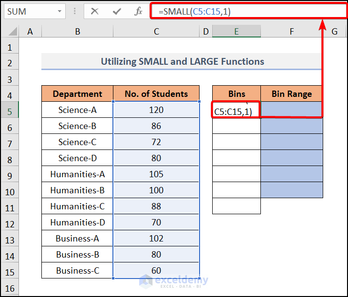 How To Calculate Bin Range In Excel 4 Methods