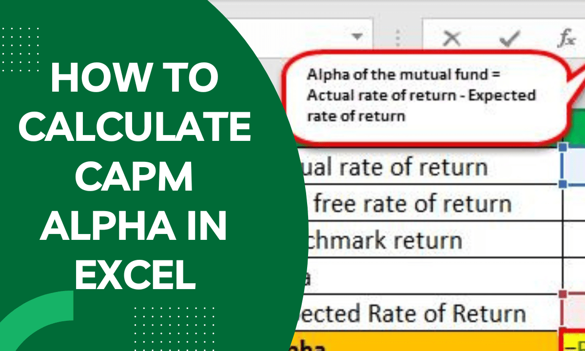 How To Calculate Capm Alpha In Excel Earn And Excel