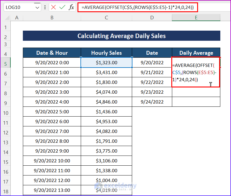 How To Calculate Daily Average In Excel 3 Easy Ways