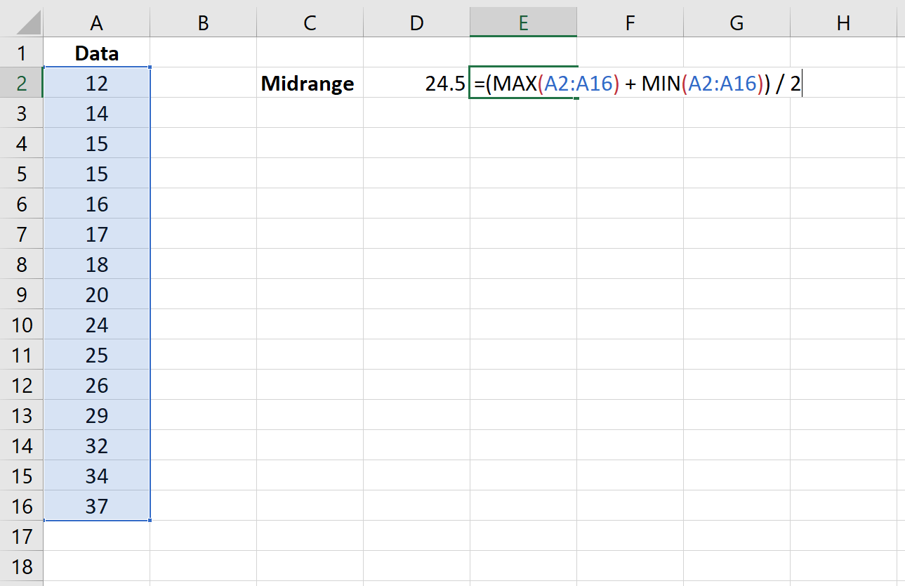 Calculate Midrange in Excel: Quick and Easy Guide