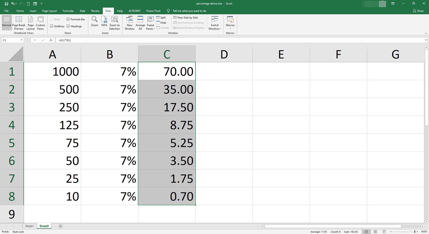 How To Calculate Percentage In Excel Percent Formula Examples