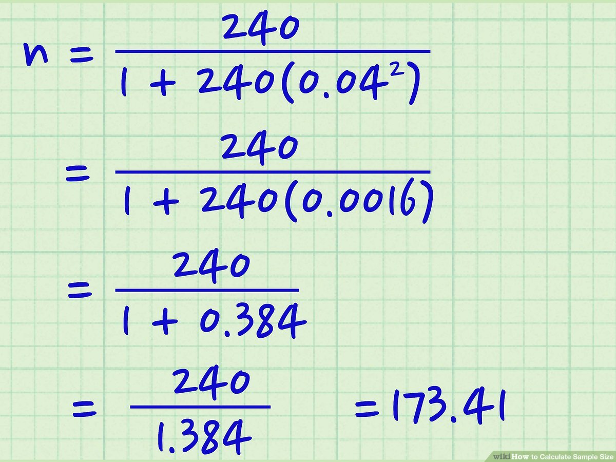 How To Calculate Sample Size 14 Steps With Pictures Wikihow