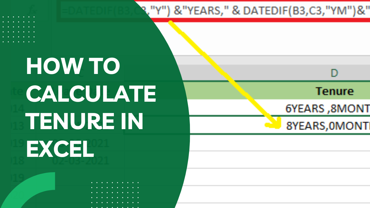 How To Calculate Tenure In Excel A Comprehensive Guide