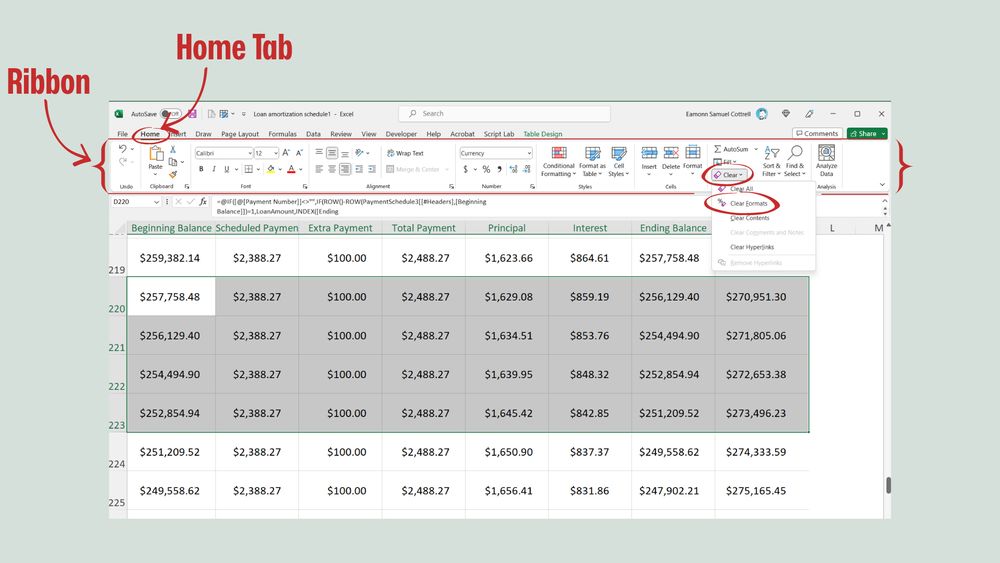 How To Clear Formatting From A Cell In Excel