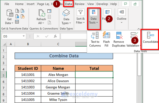 How To Combine Data From Multiple Sheets In Excel 4 Ways Exceldemy