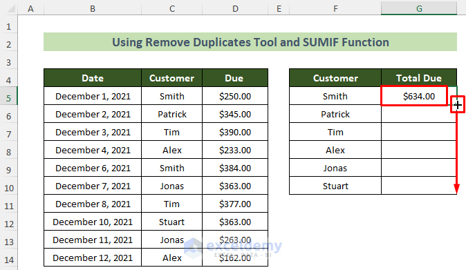 How To Combine Duplicate Rows And Sum The Values In Excel 4 Suitable Ways