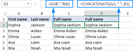 How To Combine Split Name And Surname Cells Excel Tutorials Youtube