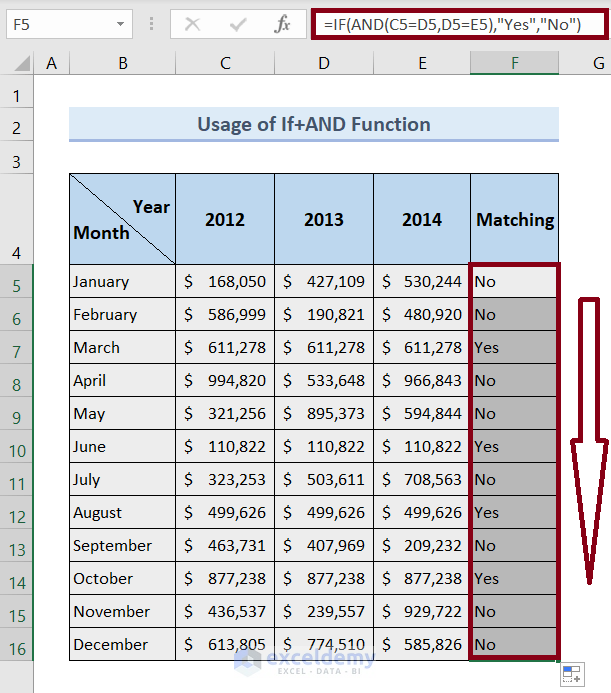 How To Compare 3 Columns For Matches In Excel 4 Methods