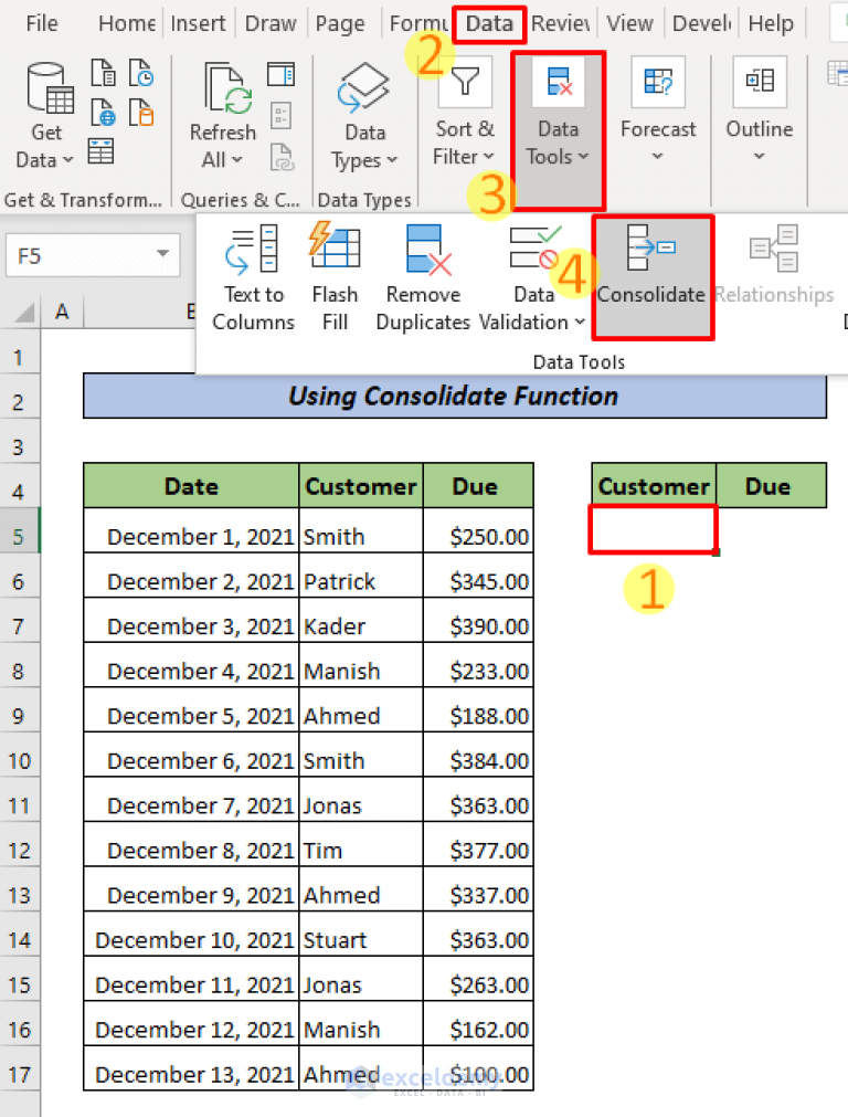 How To Consolidate Data In Microsoft Excel Simple Guide