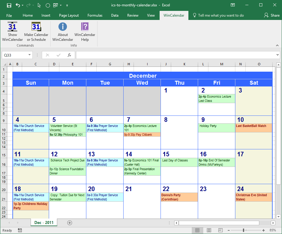 How To Convert Excel Calendar To Ics Outlook Msg Amp Pst Files