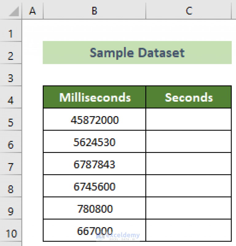 How To Convert Milliseconds To Seconds In Excel 2 Quick Ways