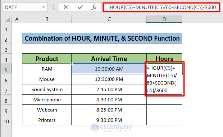 How To Convert Time To Hours In Excel 3 Easy Methods