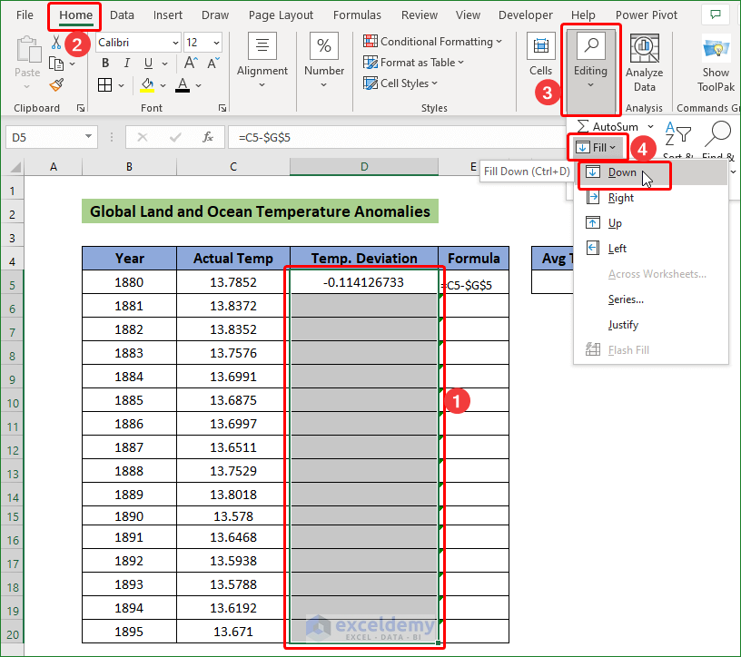 How To Copy Formula Down Entire Column In Excel 5 Easy Ways