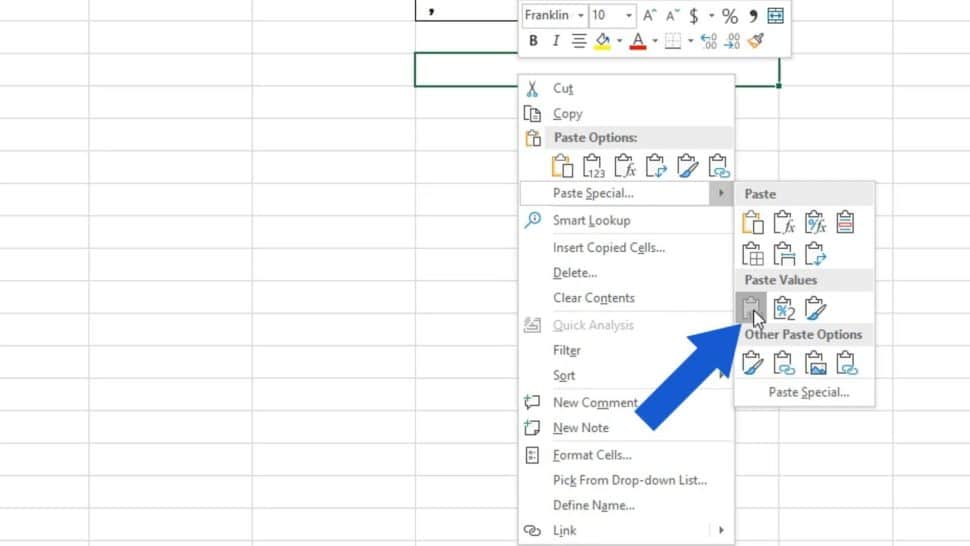 How To Copy Paste In Excel Without Formula Printable Templates Free