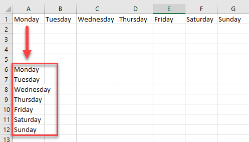 How To Copy Vertical And Paste Horizontal In Microsoft Excel 2010