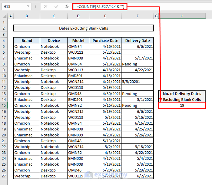 How To Count Dates In Excel