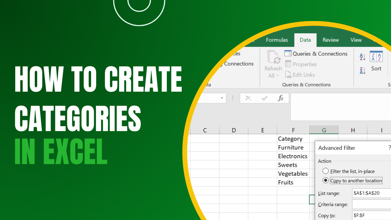 3 Simple Ways to Create Categories in Excel