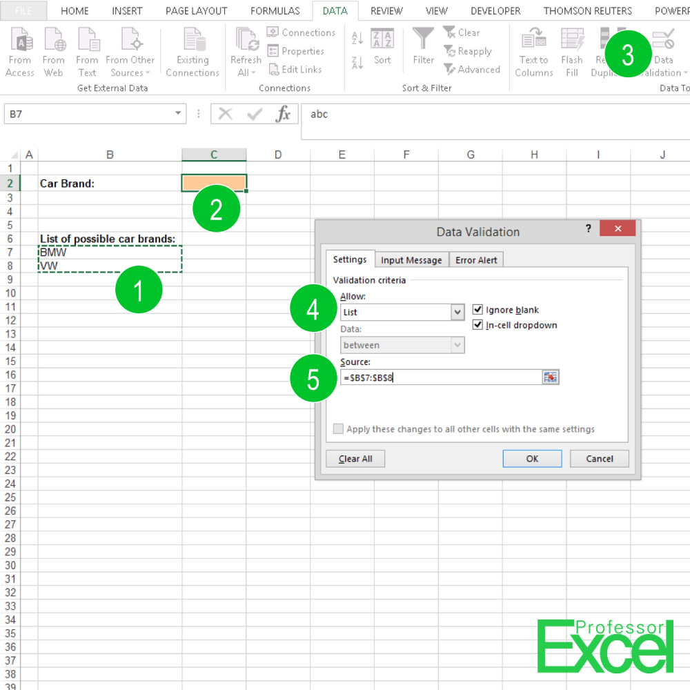 How To Create A Drop Down List In Excel Geekflare