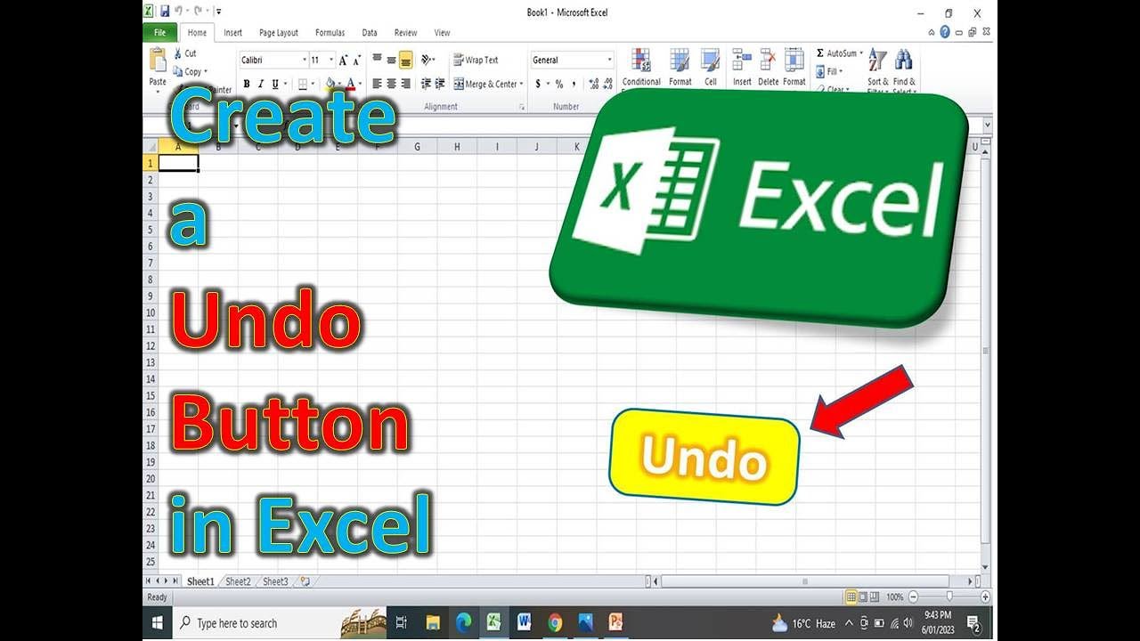 How To Create A Undo Button In Excel Excel Youtube