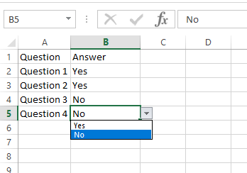 How To Create A Yes No Selection In Excel Using Cell Validation