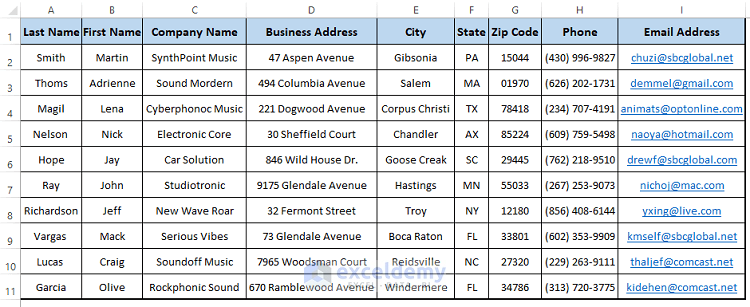 How To Create An Excel Mailing List From An Address List Anyleads