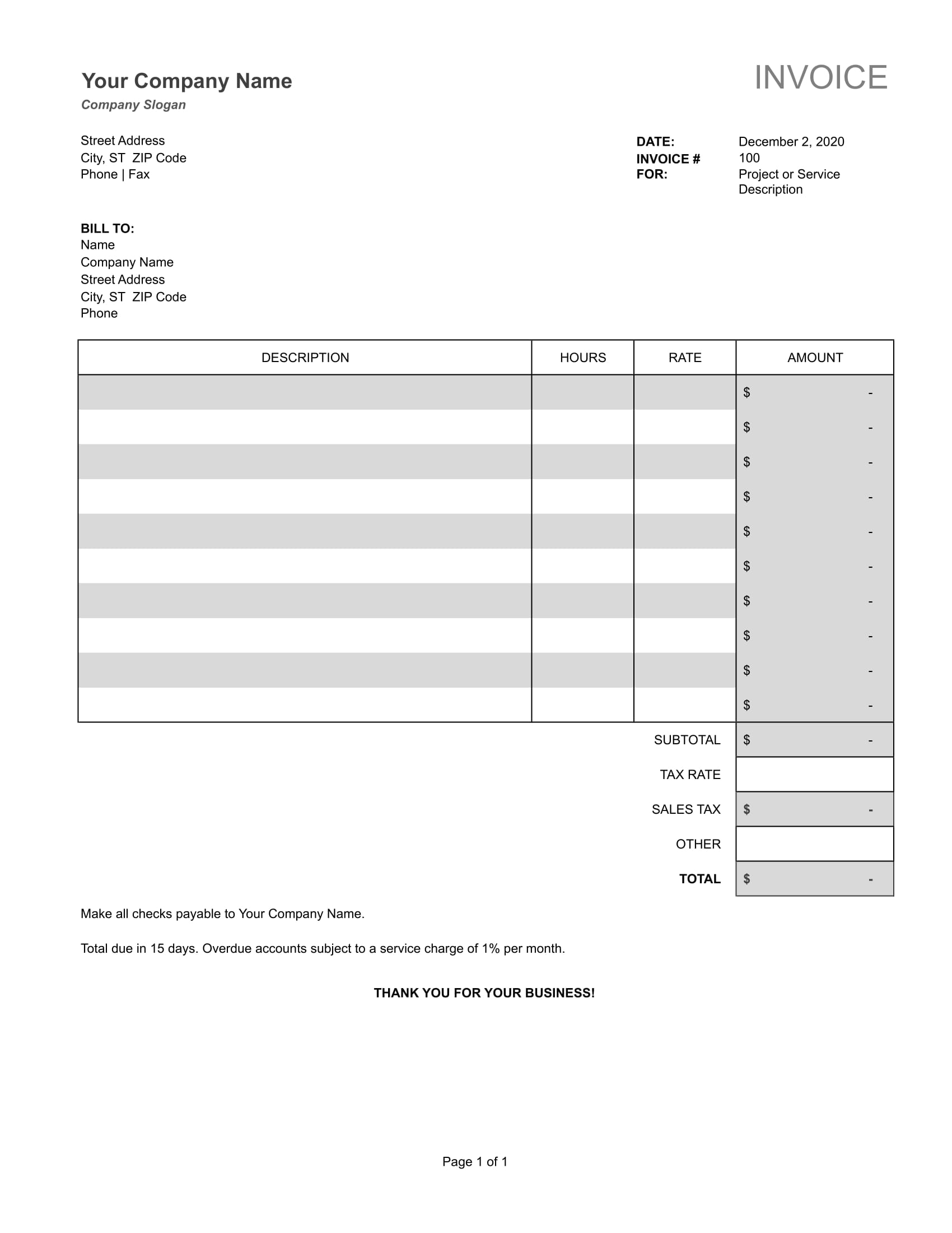 How To Create An Invoice In Excel With A Database 5 Steps