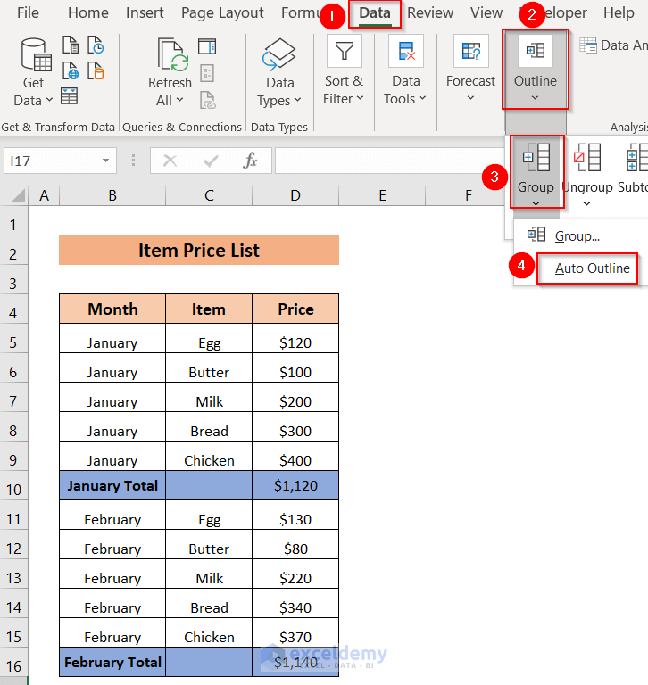 How To Create Collapsible Rows In Excel 4 Methods Exceldemy