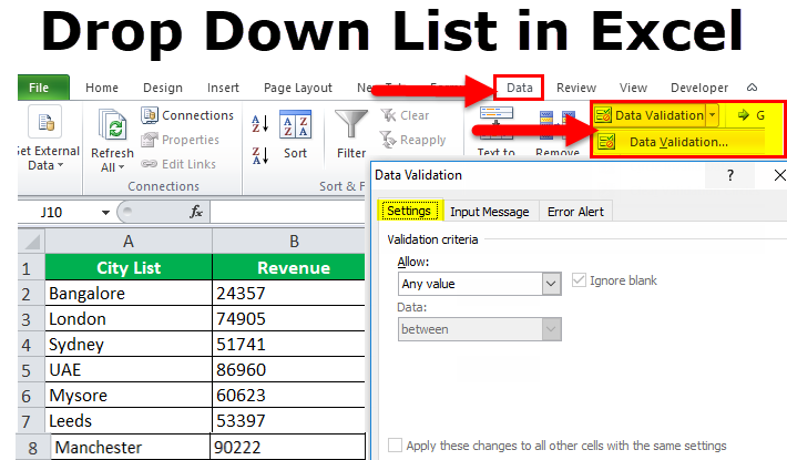 How To Create Drop Down Lists In Excel On Mac