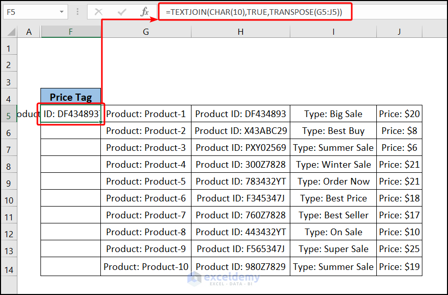 How To Create Price Tags In Excel With Quick Steps Exceldemy