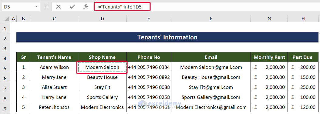 How To Create Rent Payment In Excel Spreadsheet Exceldemy