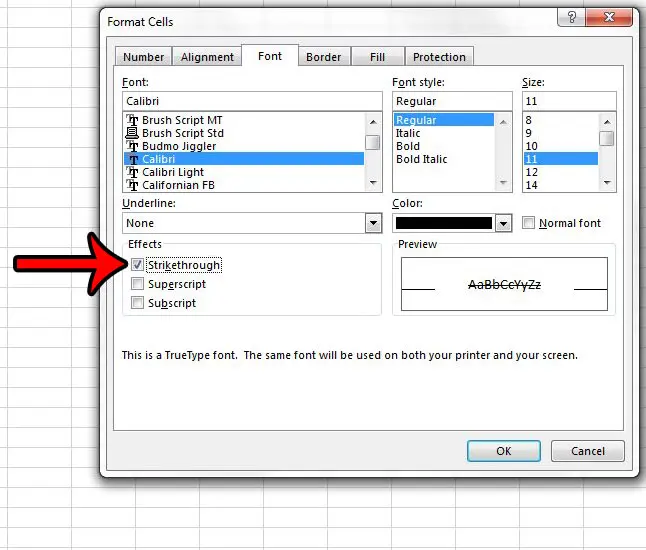 How To Cross Out Text In Excel Youtube