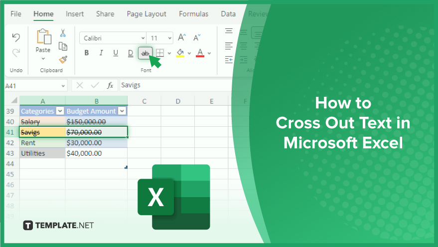 How To Cross Out Text In Microsoft Excel