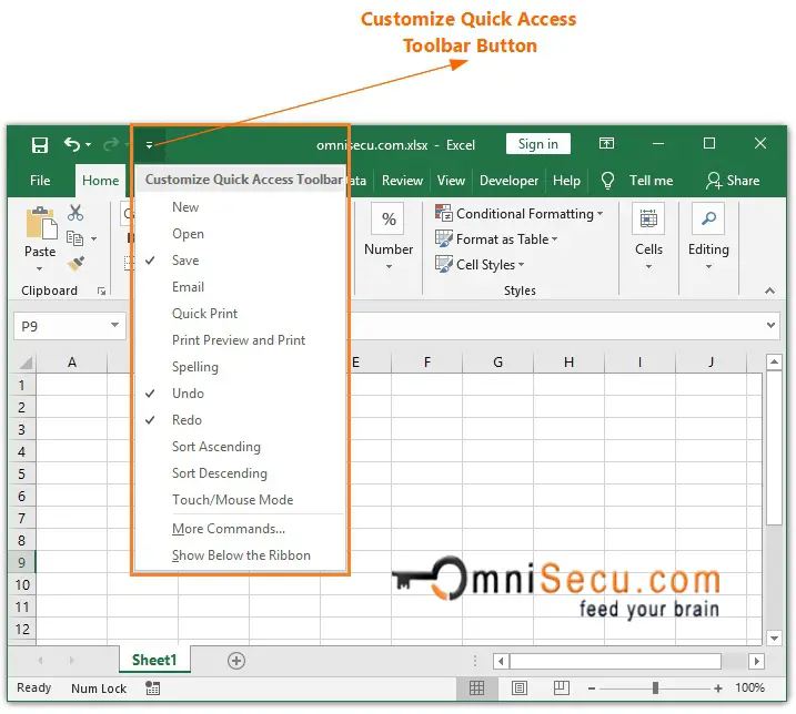 How To Customize Excel Quick Access Toolbar Qat