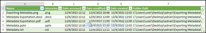 How To Export Metadata To Excel 3 Methods