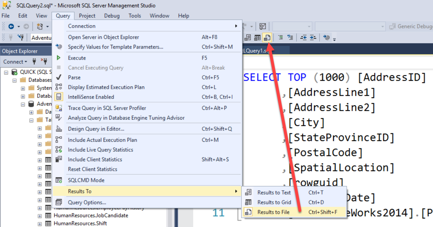 Export SQL Query Results to Excel Easily