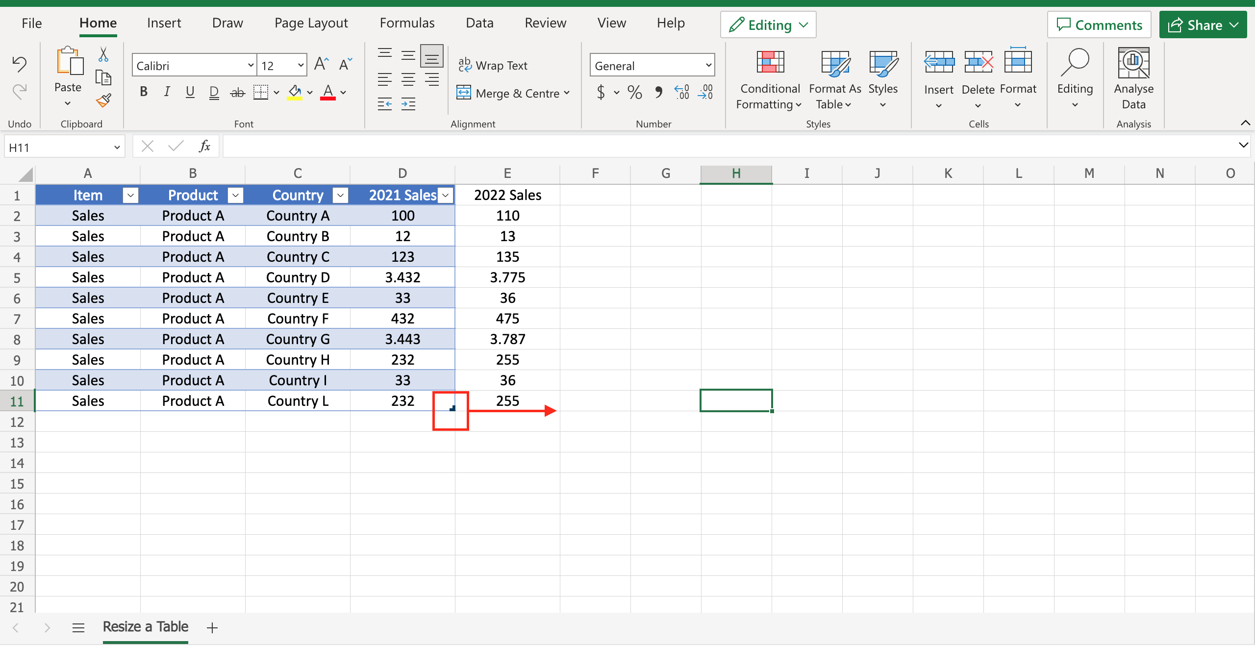 How To Extend A Table In Excel Spreadcheaters