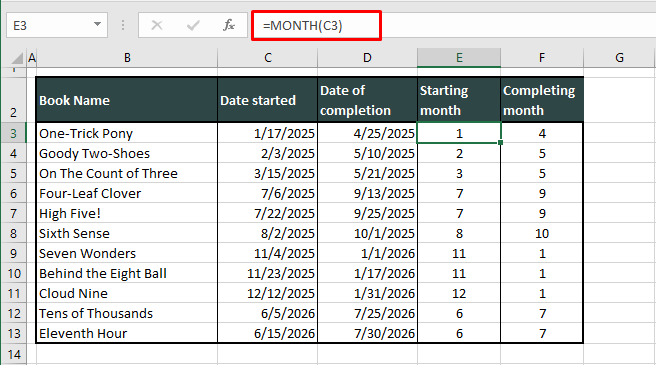 How To Extract Month From Date In Excel 5 Easy Ways