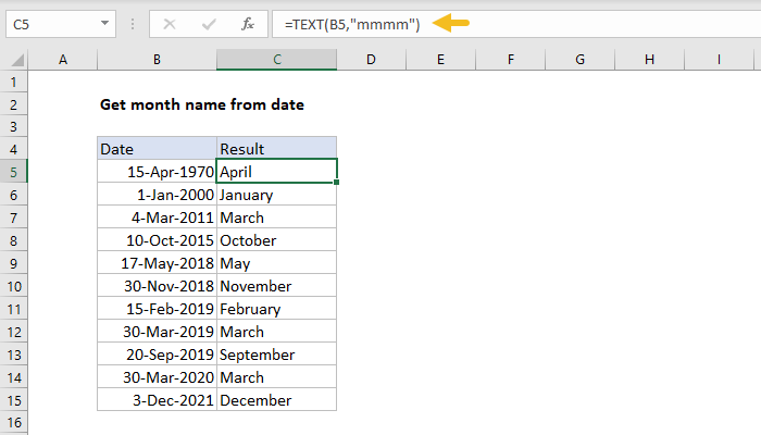 5 Ways to Extract Month from Date in Excel