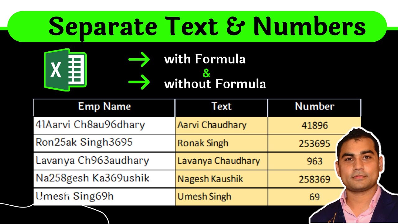 How To Extract Numbers From A Cell In Excel Youtube