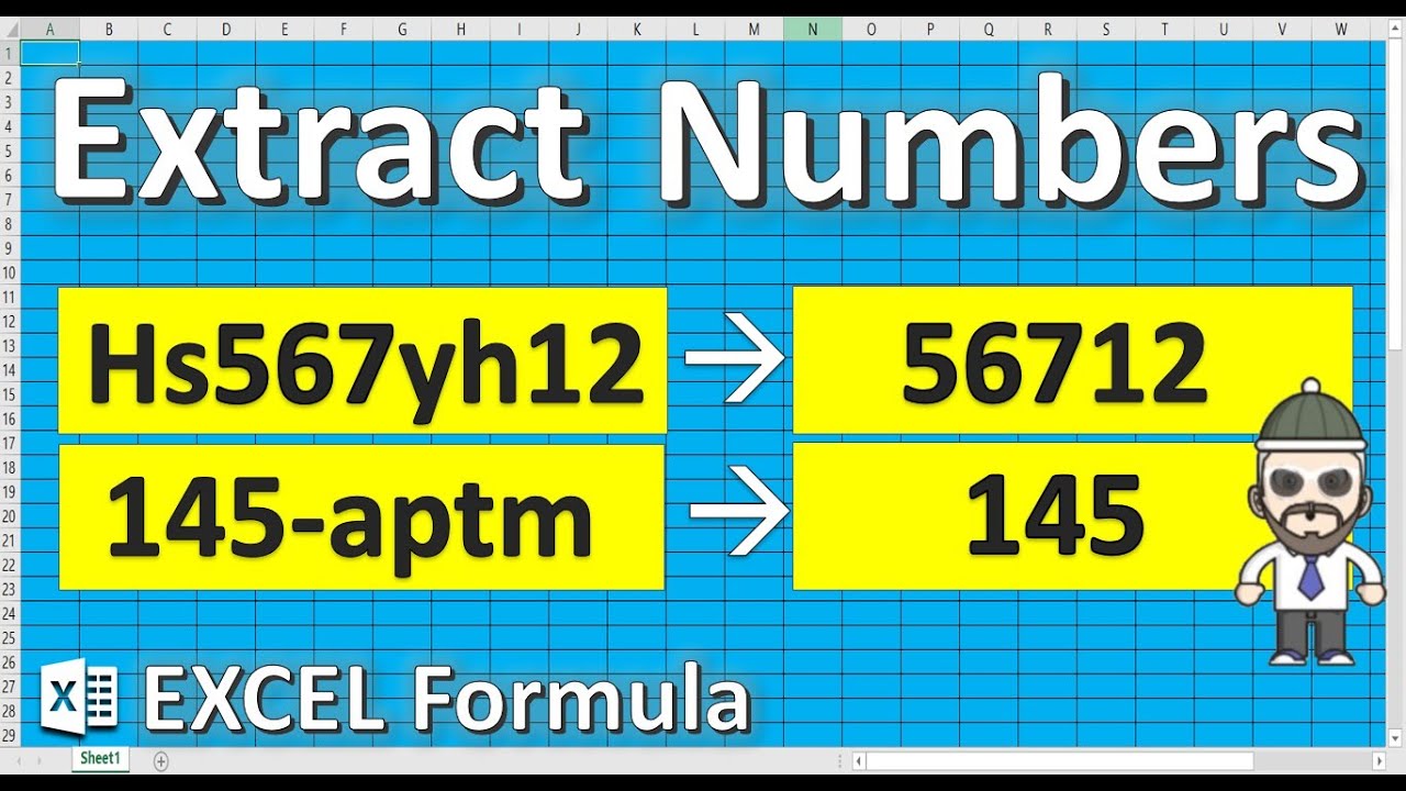 How To Extract Numbers From Text In Excel Extract Number And Text