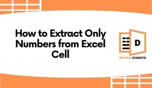 How To Extract Only Numbers From Excel Cell 5 Simple Ways