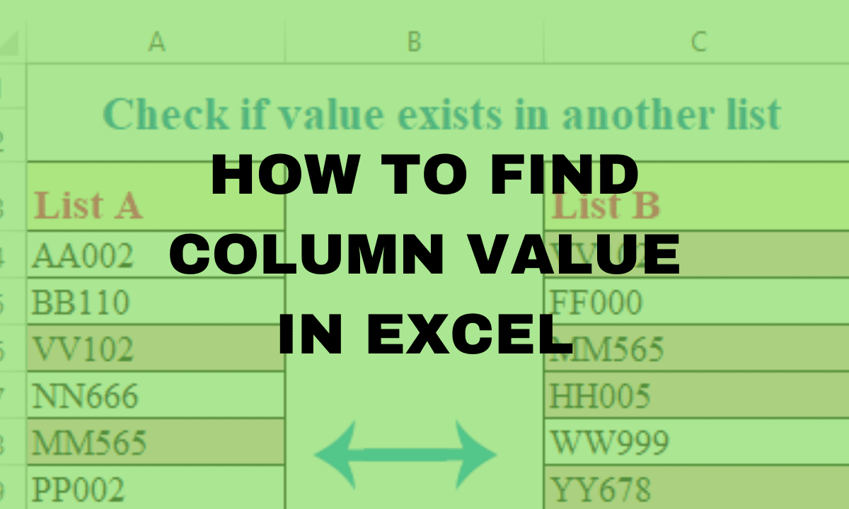 How To Find A Column Value In Excel Excel Search Column For Value Earn Amp Excel