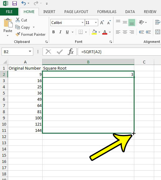 How To Find A Square Root In Excel 2013 Live2tech