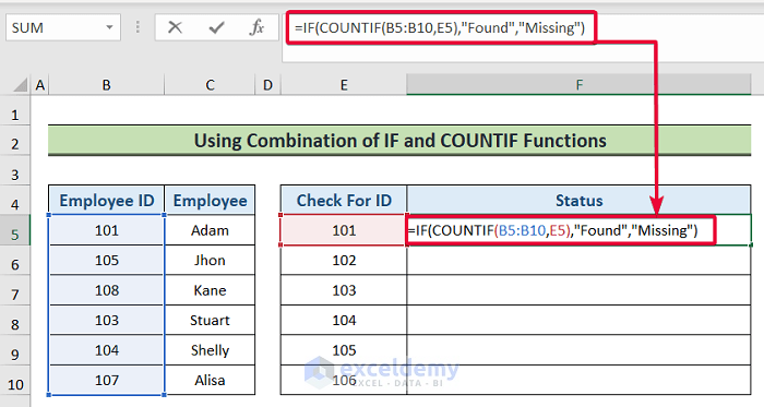 How To Find Missing Values In A List In Excel Printable Templates Free