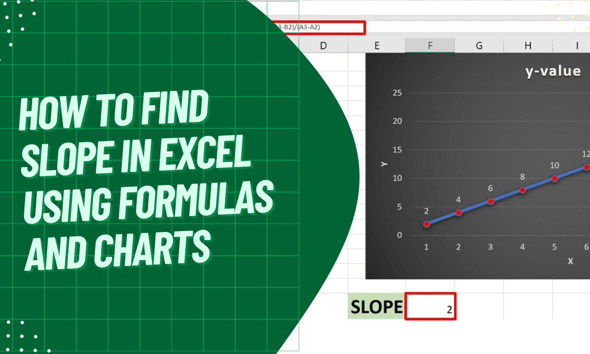 How To Find Slope In Excel Using Formulas And Charts Methods Earn