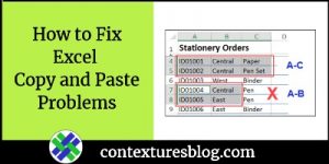 How To Fix Excel Copy And Paste Problems Contextures Blog