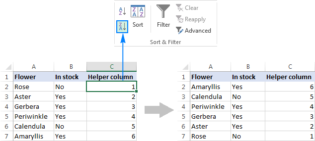 How To Flip Data In Excel Columns And Rows Vertically And Horizontally