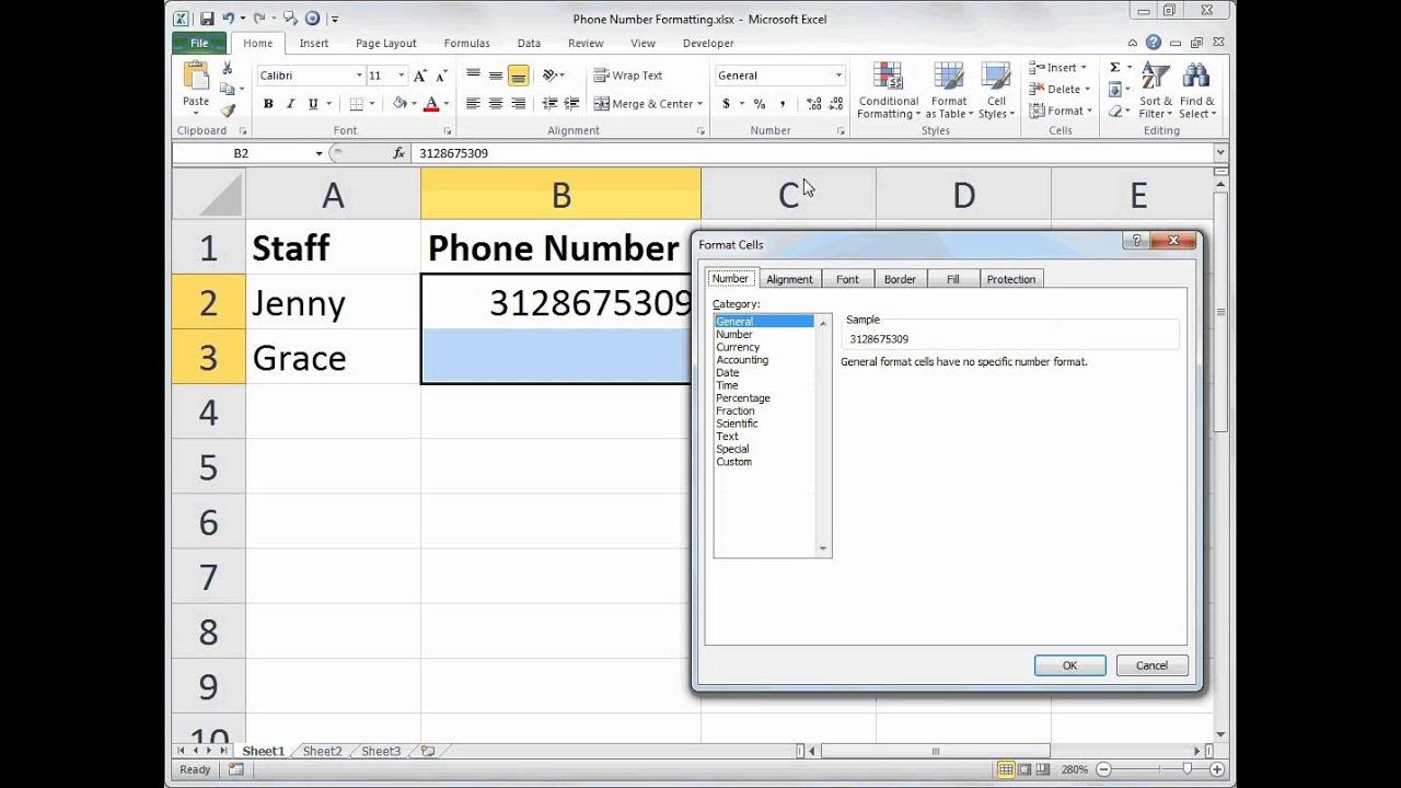 How To Format A Phone Number In Excel Spreadcheaters